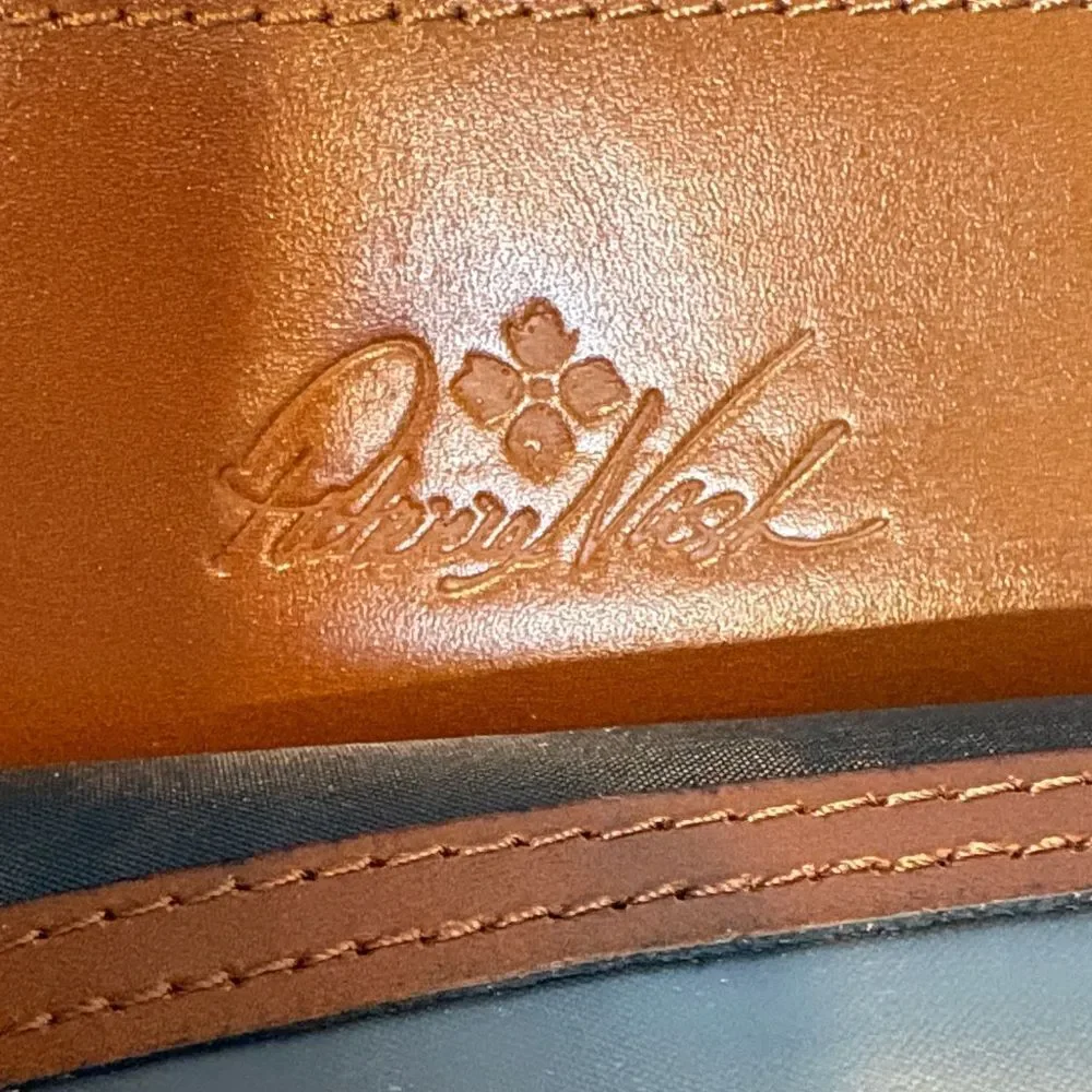 Patricia Nash Cassis ID Wallet Heritage Tan Leather Card Case Wallet